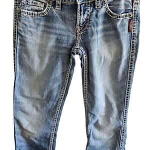 Silver Capri Jeans